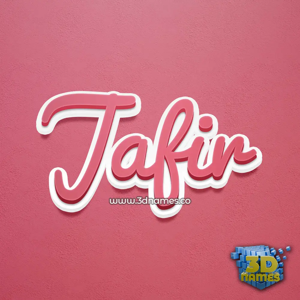 jafir in Red Scribble style - 3D name wallpaper