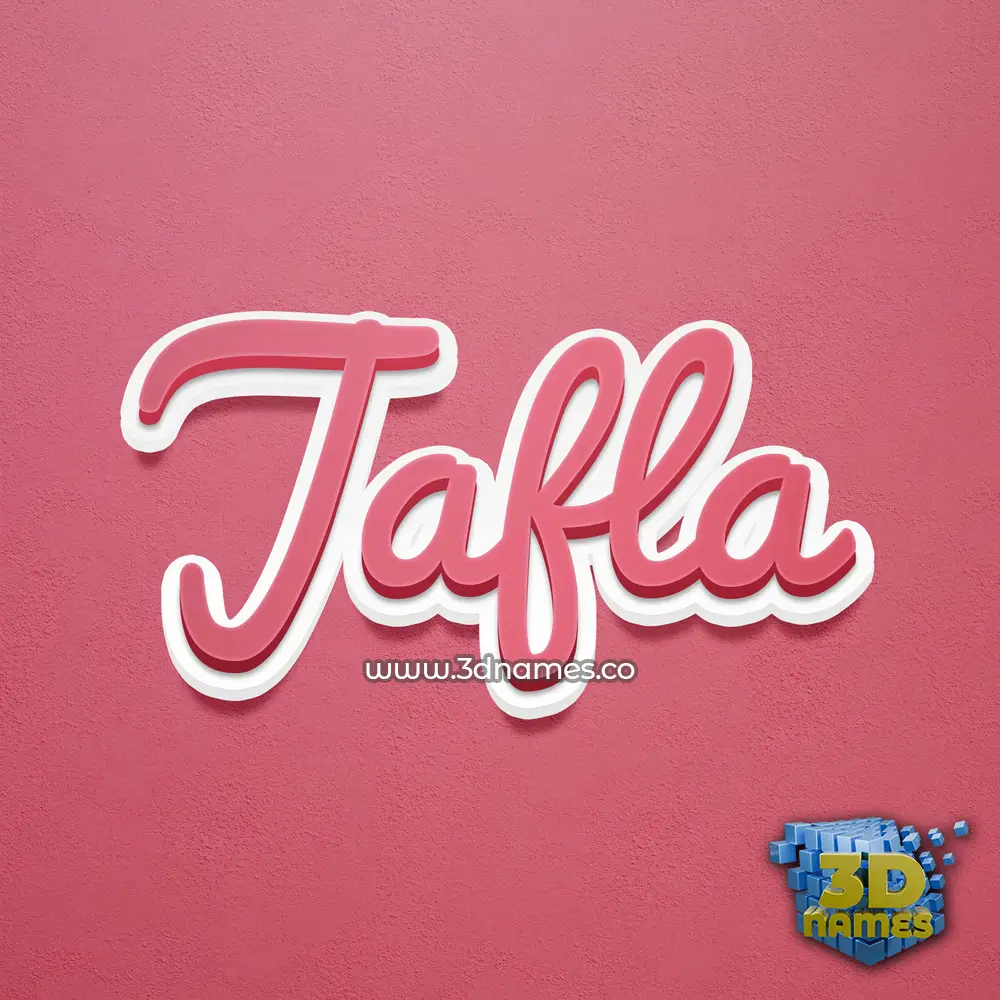 jafla in Red Scribble style - 3D name wallpaper