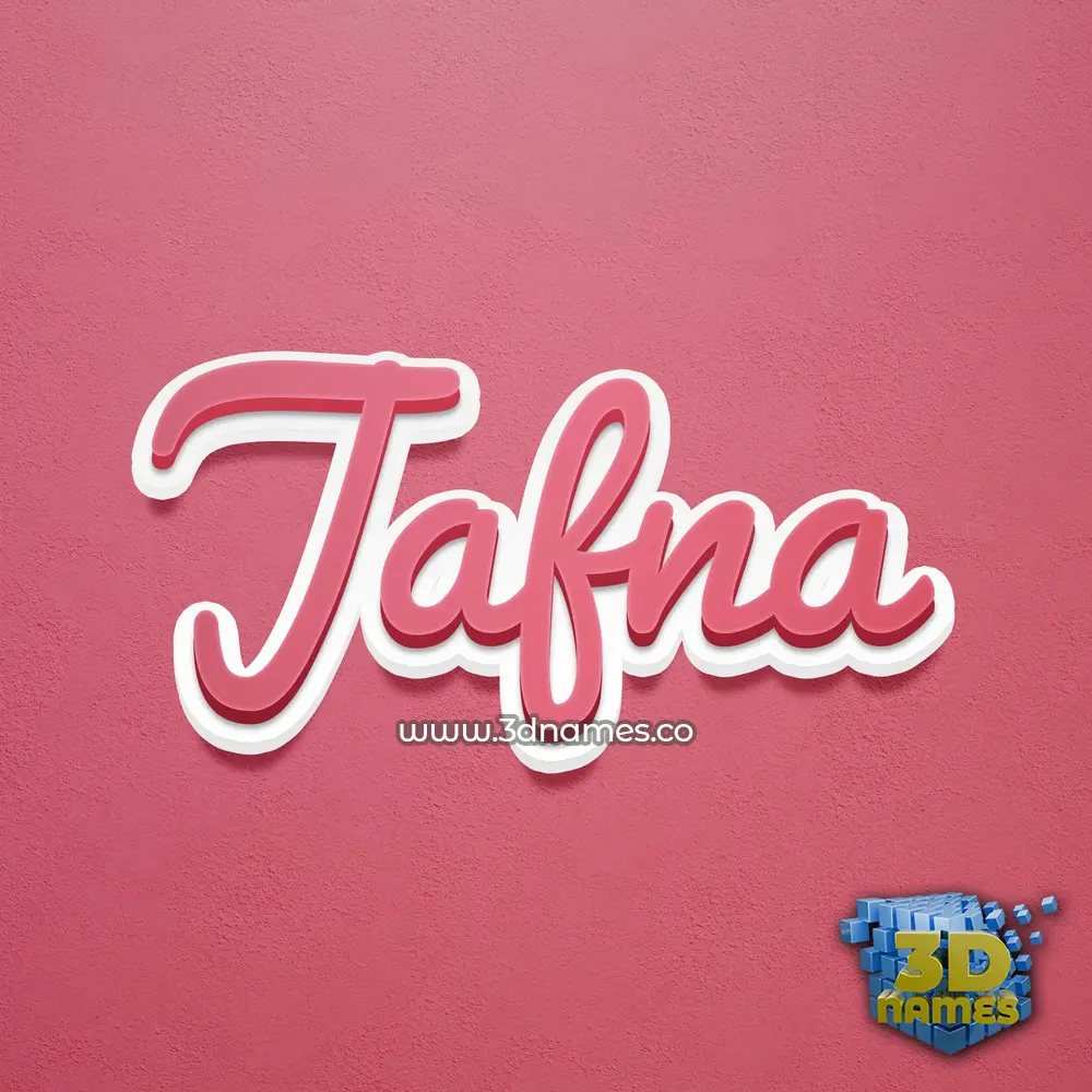 jafna in Red Scribble style - 3D name wallpaper