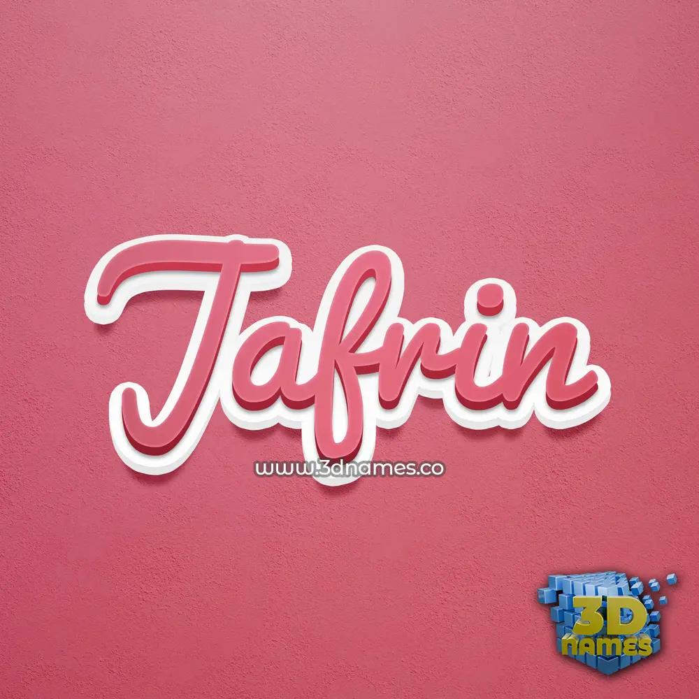jafrin in Red Scribble style - 3D name wallpaper