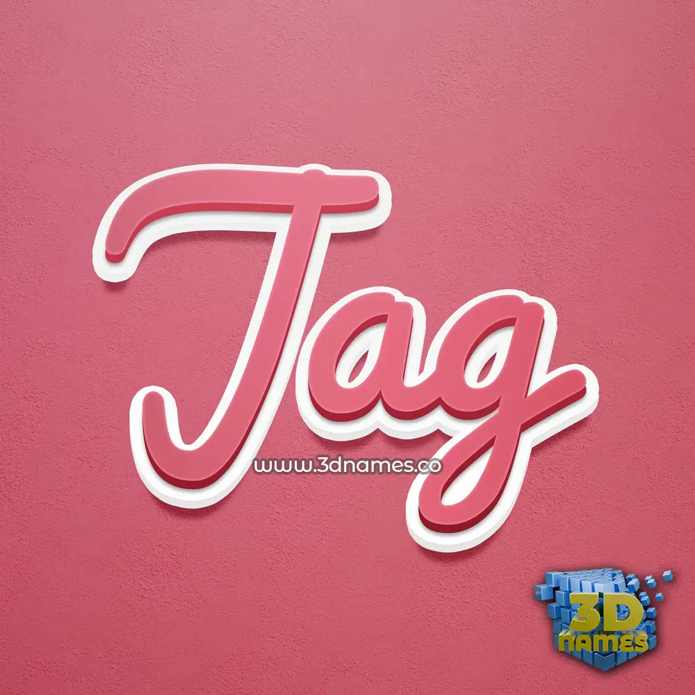 jag in Red Scribble style - 3D name wallpaper