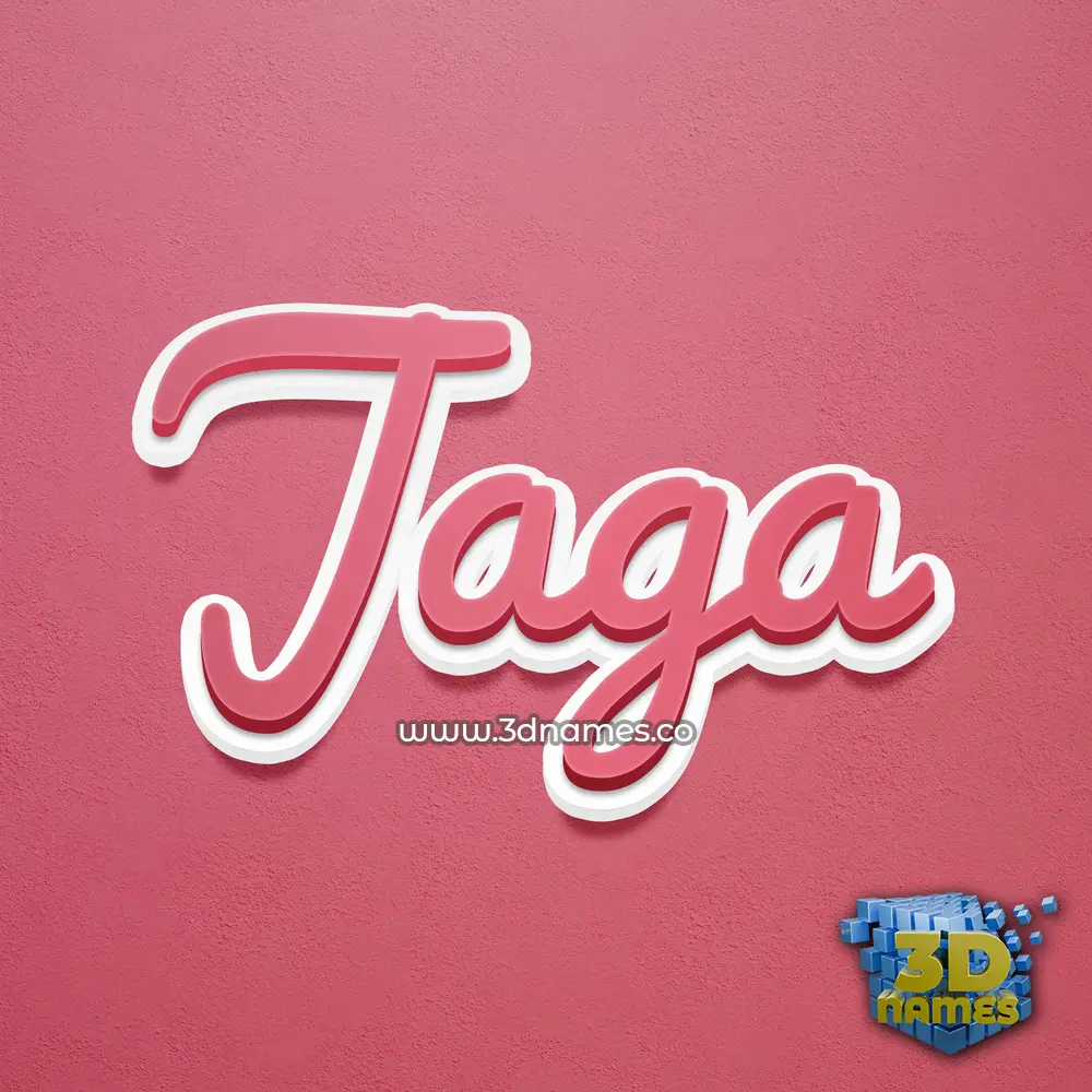 jaga in Red Scribble style - 3D name wallpaper