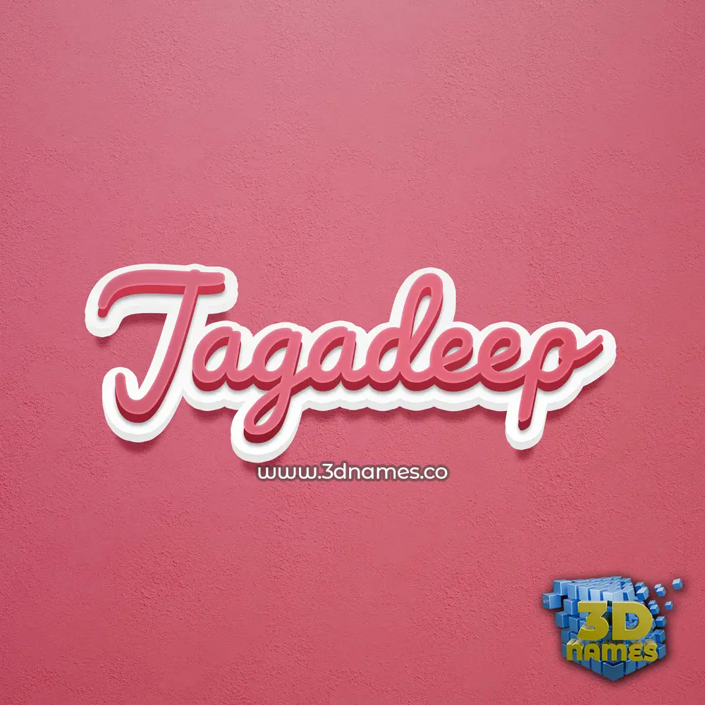 jagadeep in Red Scribble style - 3D name wallpaper