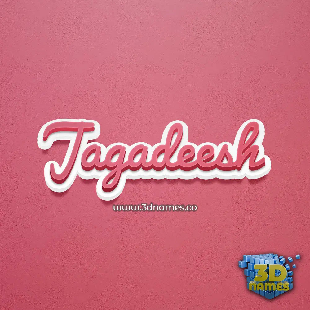 jagadeesh in Red Scribble style - 3D name wallpaper