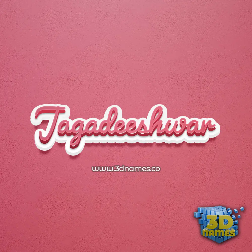 jagadeeshwar in Red Scribble style - 3D name wallpaper