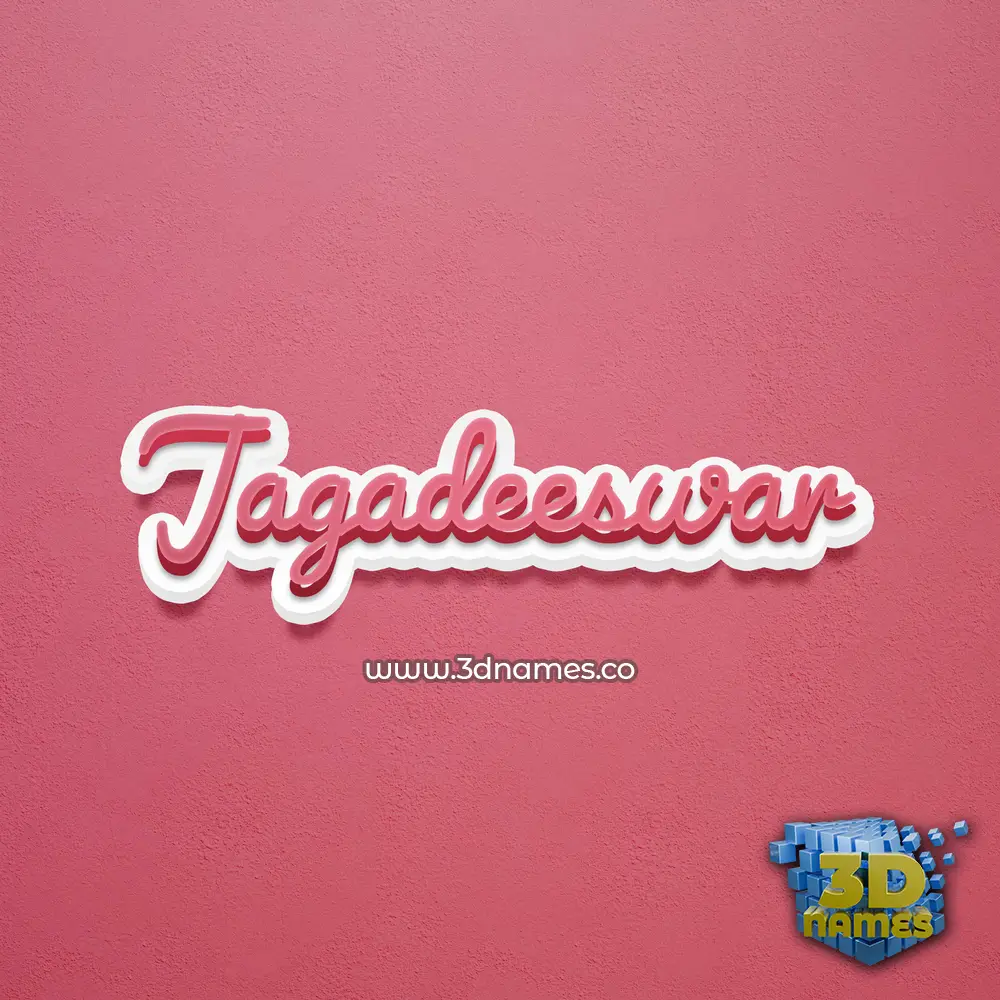 jagadeeswar in Red Scribble style - 3D name wallpaper