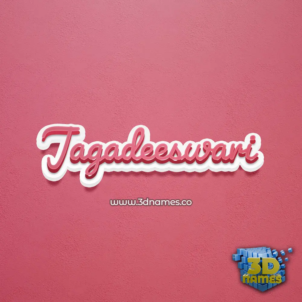 jagadeeswari in Red Scribble style - 3D name wallpaper