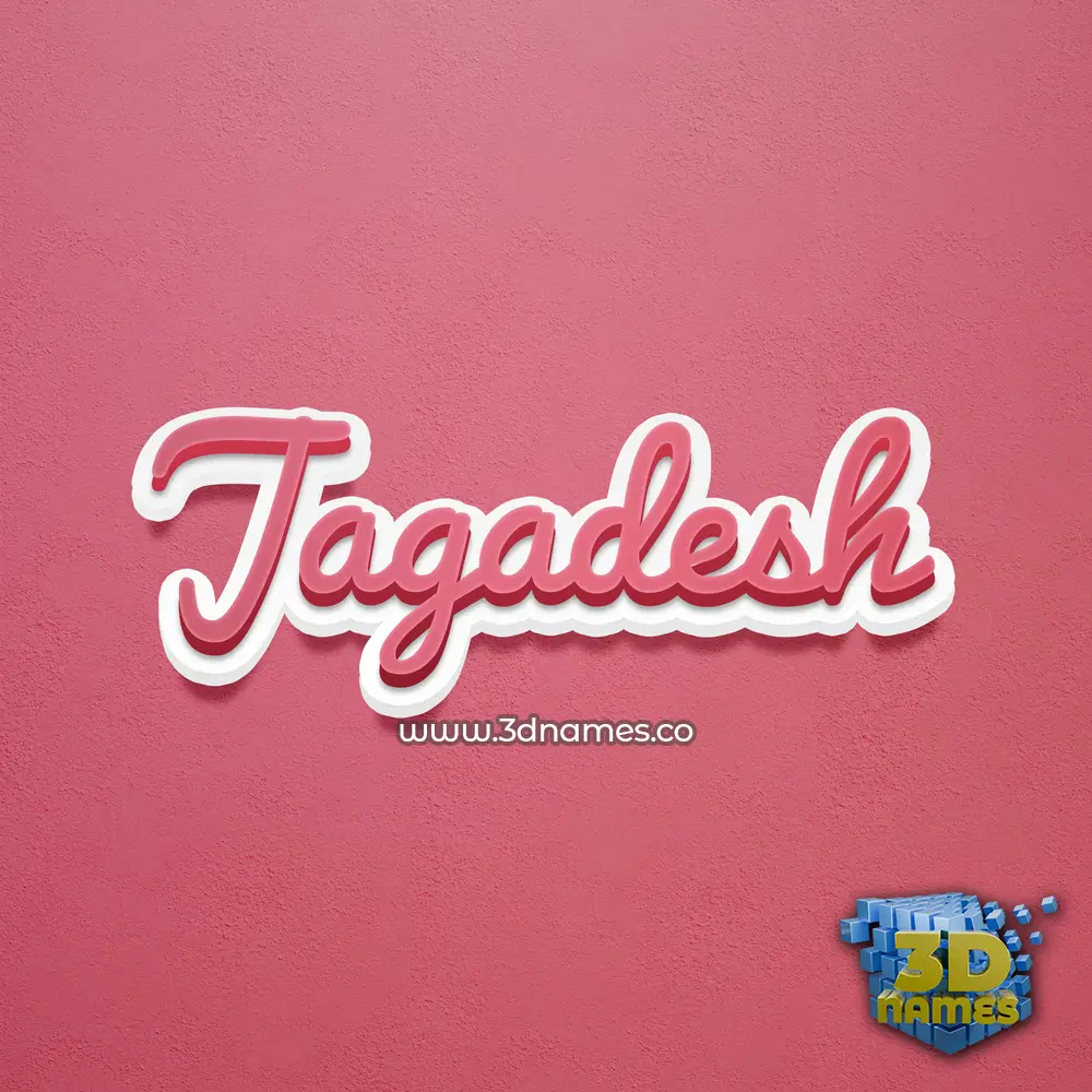 jagadesh in Red Scribble style - 3D name wallpaper