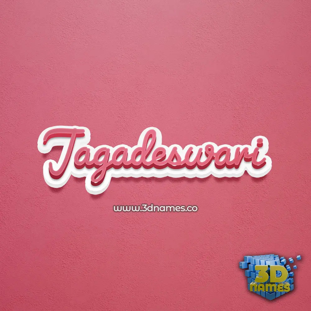 jagadeswari in Red Scribble style - 3D name wallpaper