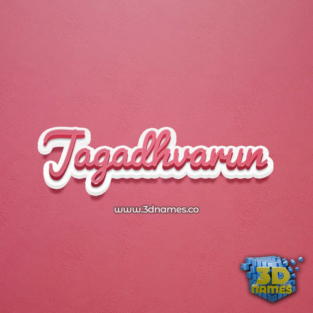 jagadhvarun in Red Scribble style - 3D name wallpaper