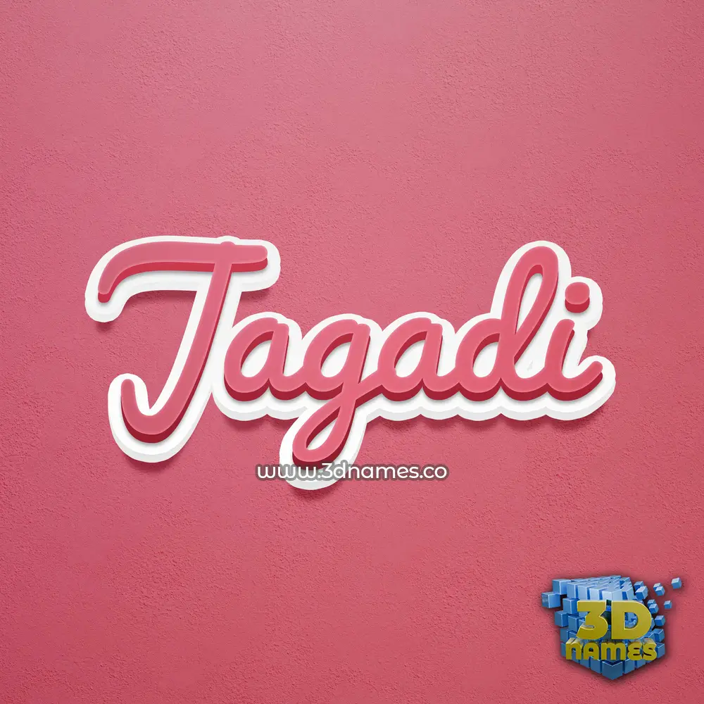jagadi in Red Scribble style - 3D name wallpaper