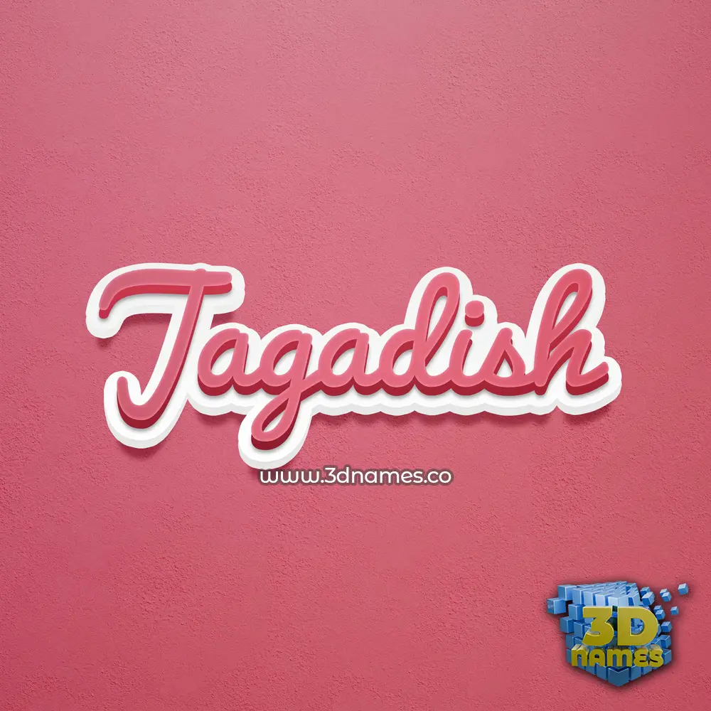 jagadish in Red Scribble style - 3D name wallpaper