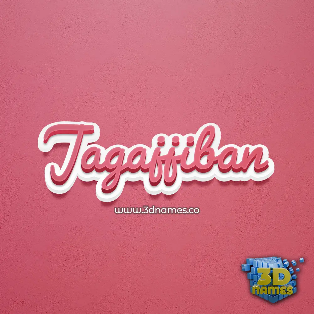 jagajjiban in Red Scribble style - 3D name wallpaper