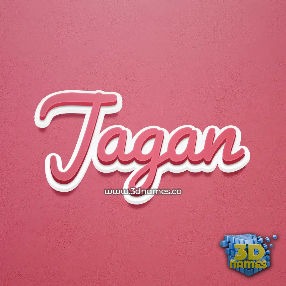 jagan in Red Scribble style - 3D name wallpaper