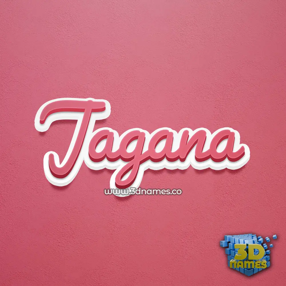 jagana in Red Scribble style - 3D name wallpaper