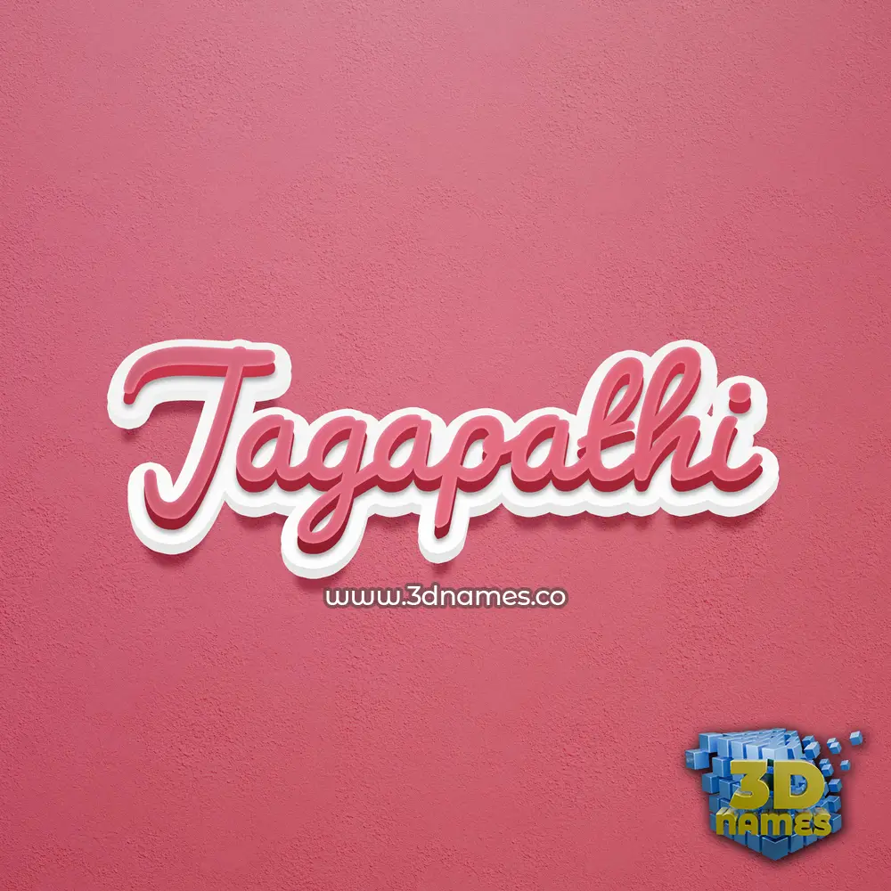 jagapathi in Red Scribble style - 3D name wallpaper