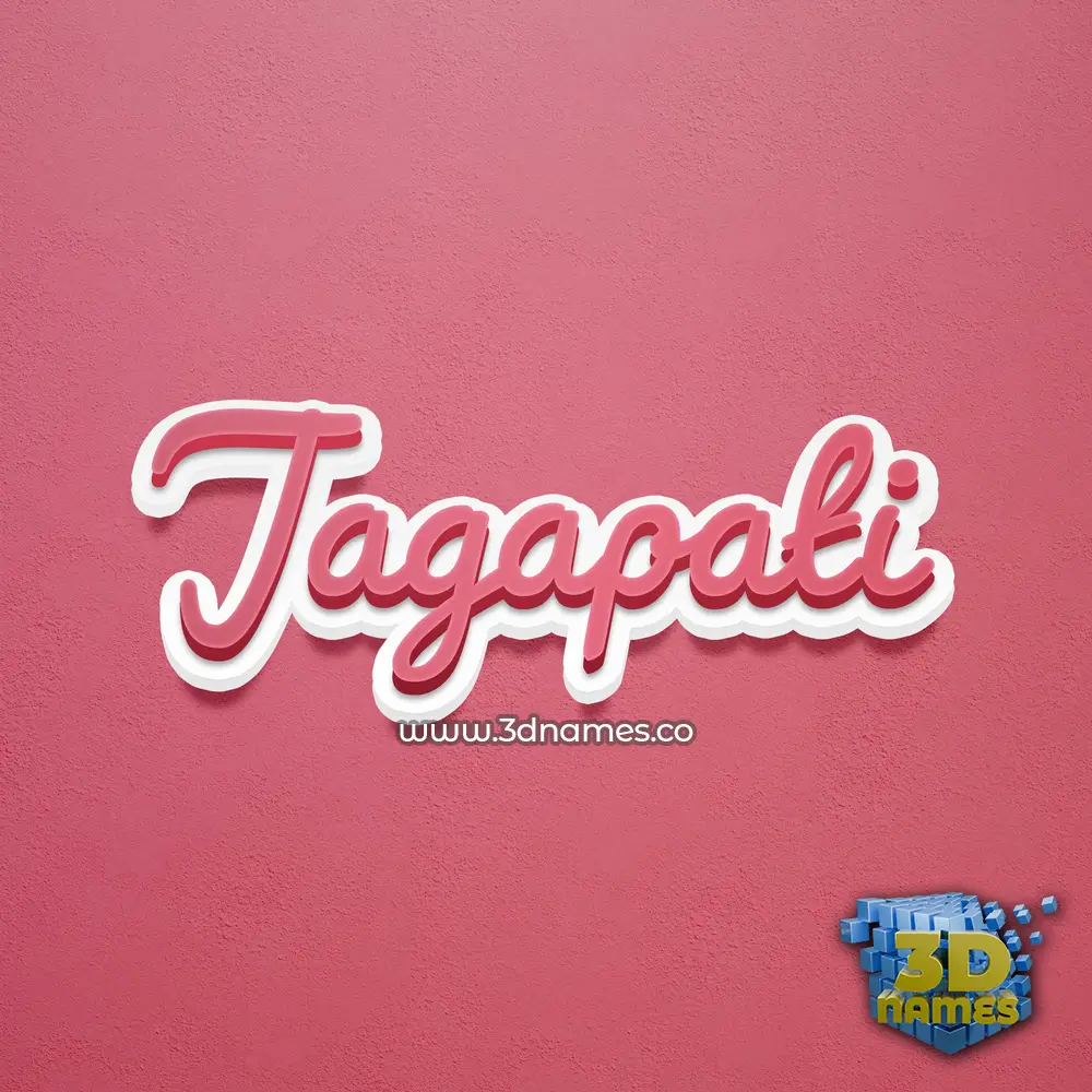 jagapati in Red Scribble style - 3D name wallpaper