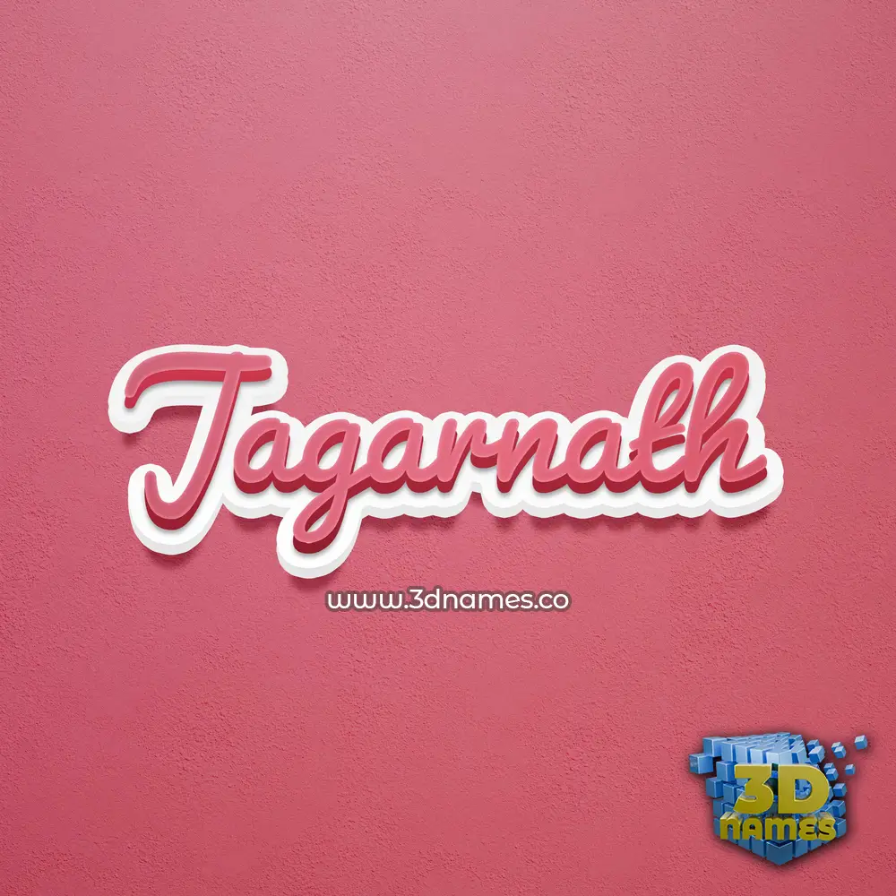 jagarnath in Red Scribble style - 3D name wallpaper
