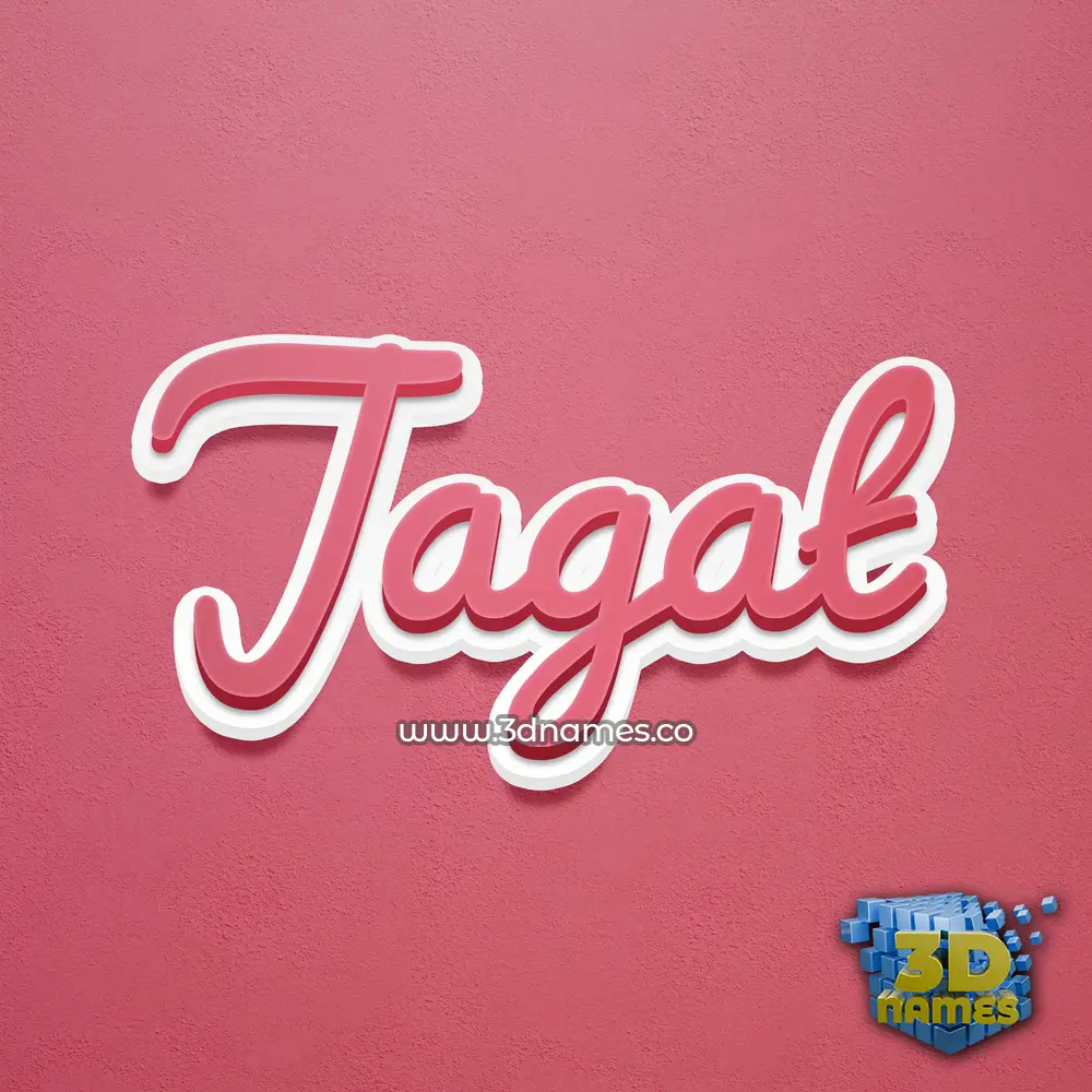 jagat in Red Scribble style - 3D name wallpaper