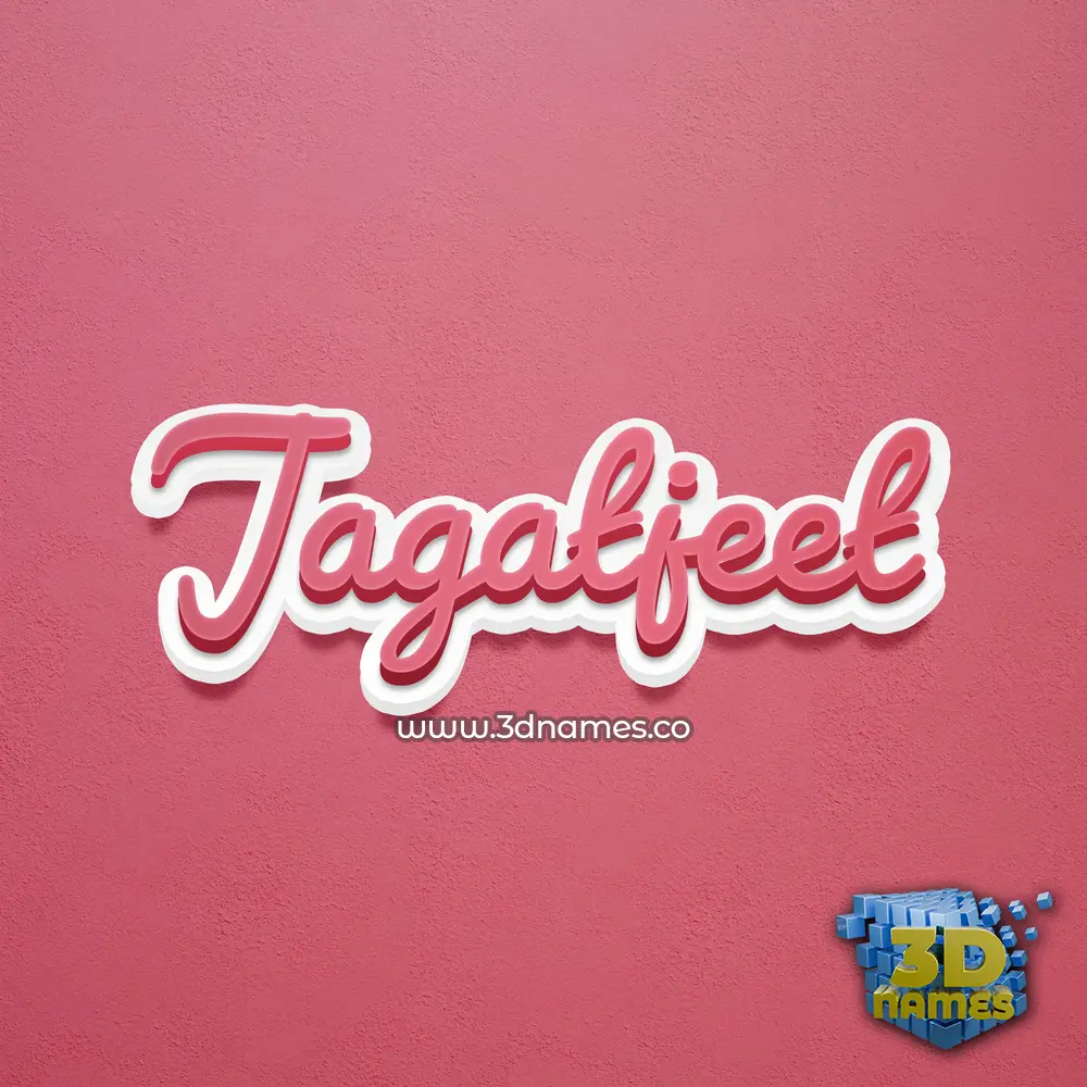 jagatjeet in Red Scribble style - 3D name wallpaper