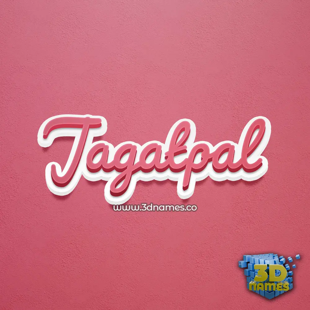 jagatpal in Red Scribble style - 3D name wallpaper