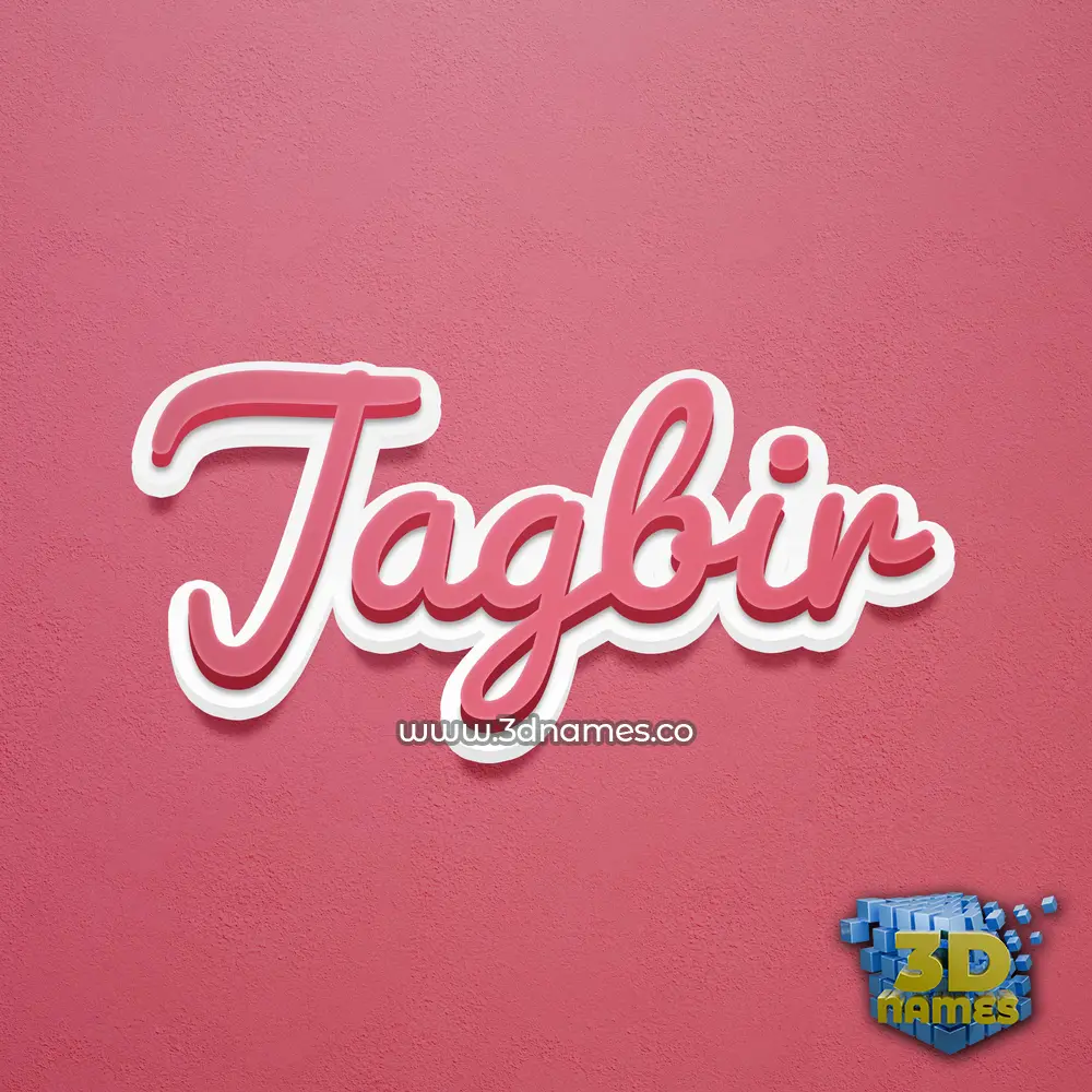jagbir in Red Scribble style - 3D name wallpaper