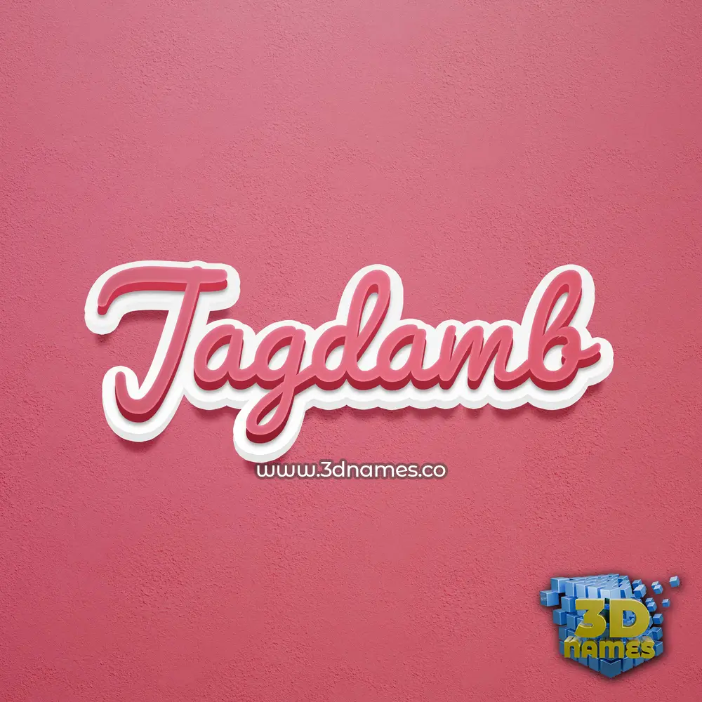 jagdamb in Red Scribble style - 3D name wallpaper