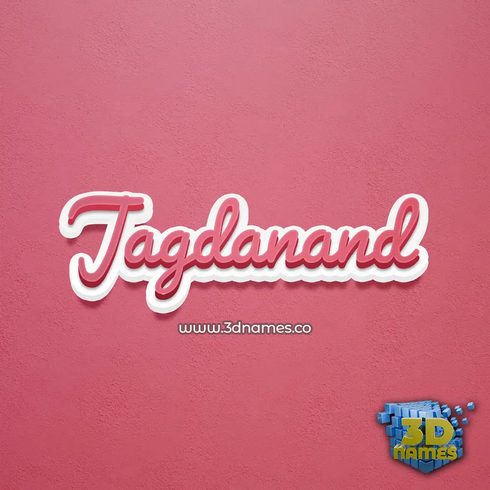 jagdanand in Red Scribble style - 3D name wallpaper