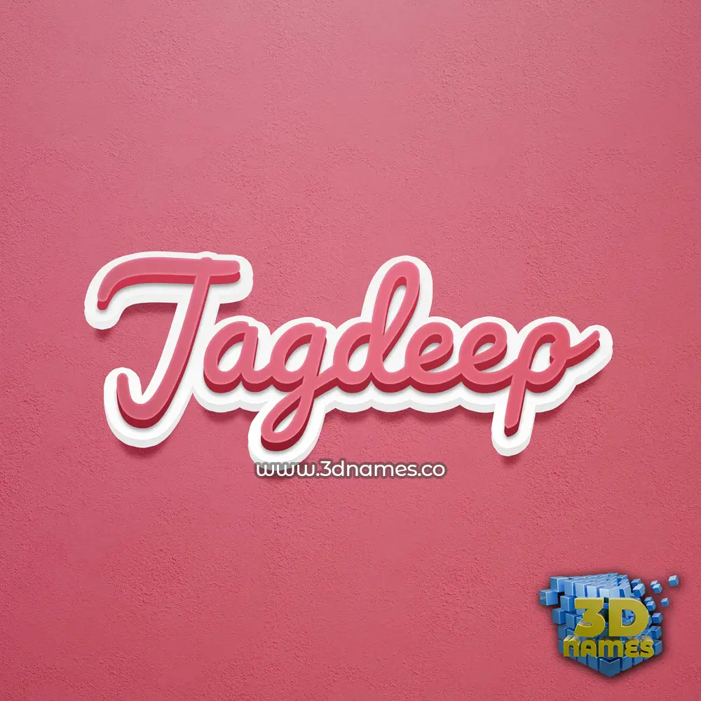 jagdeep in Red Scribble style - 3D name wallpaper
