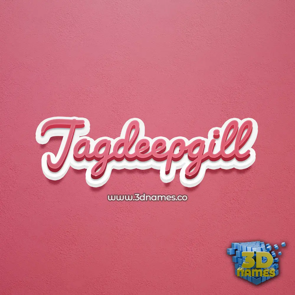 jagdeepgill in Red Scribble style - 3D name wallpaper