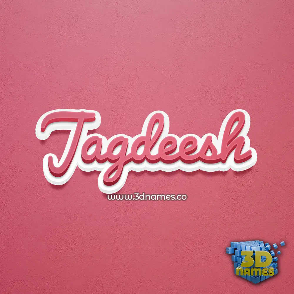 jagdeesh in Red Scribble style - 3D name wallpaper