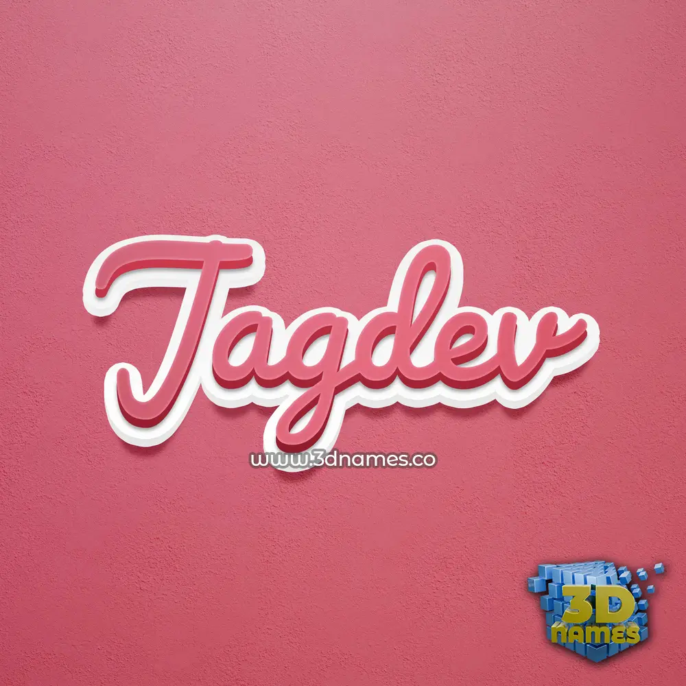 jagdev in Red Scribble style - 3D name wallpaper