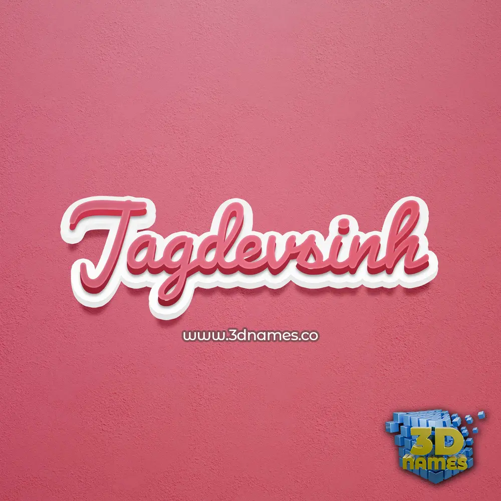 jagdevsinh in Red Scribble style - 3D name wallpaper