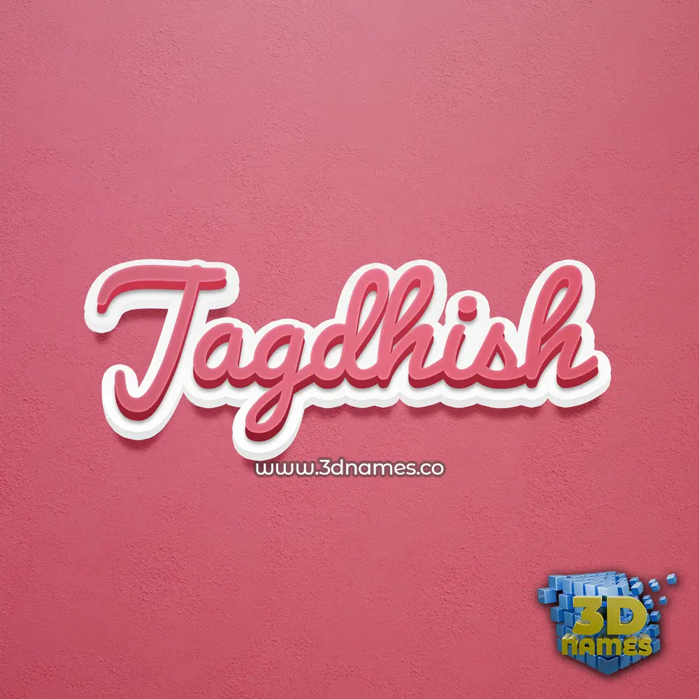 jagdhish in Red Scribble style - 3D name wallpaper