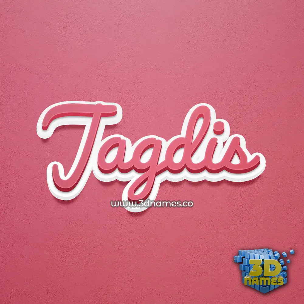 jagdis in Red Scribble style - 3D name wallpaper