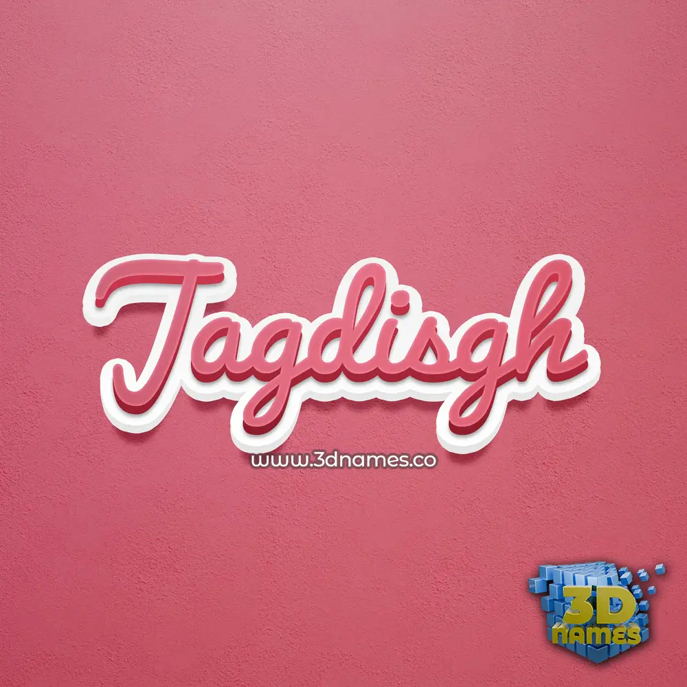 jagdisgh in Red Scribble style - 3D name wallpaper