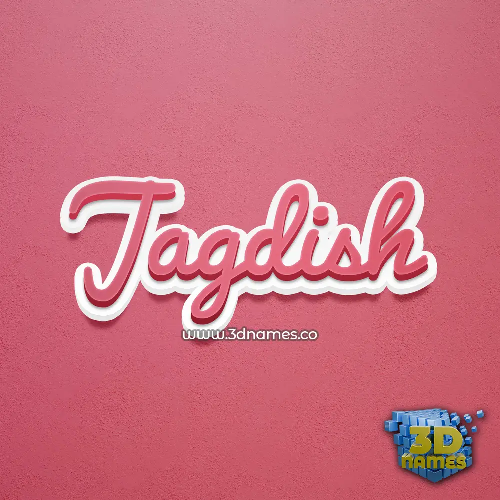 jagdish in Red Scribble style - 3D name wallpaper