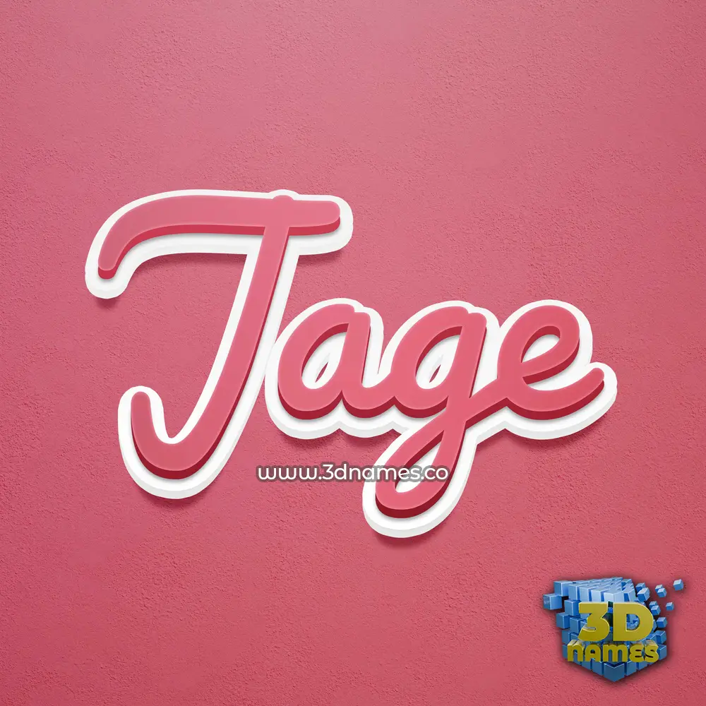 jage in Red Scribble style - 3D name wallpaper
