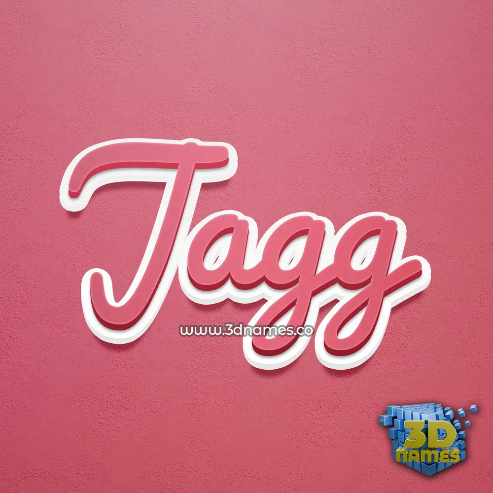 jagg in Red Scribble style - 3D name wallpaper