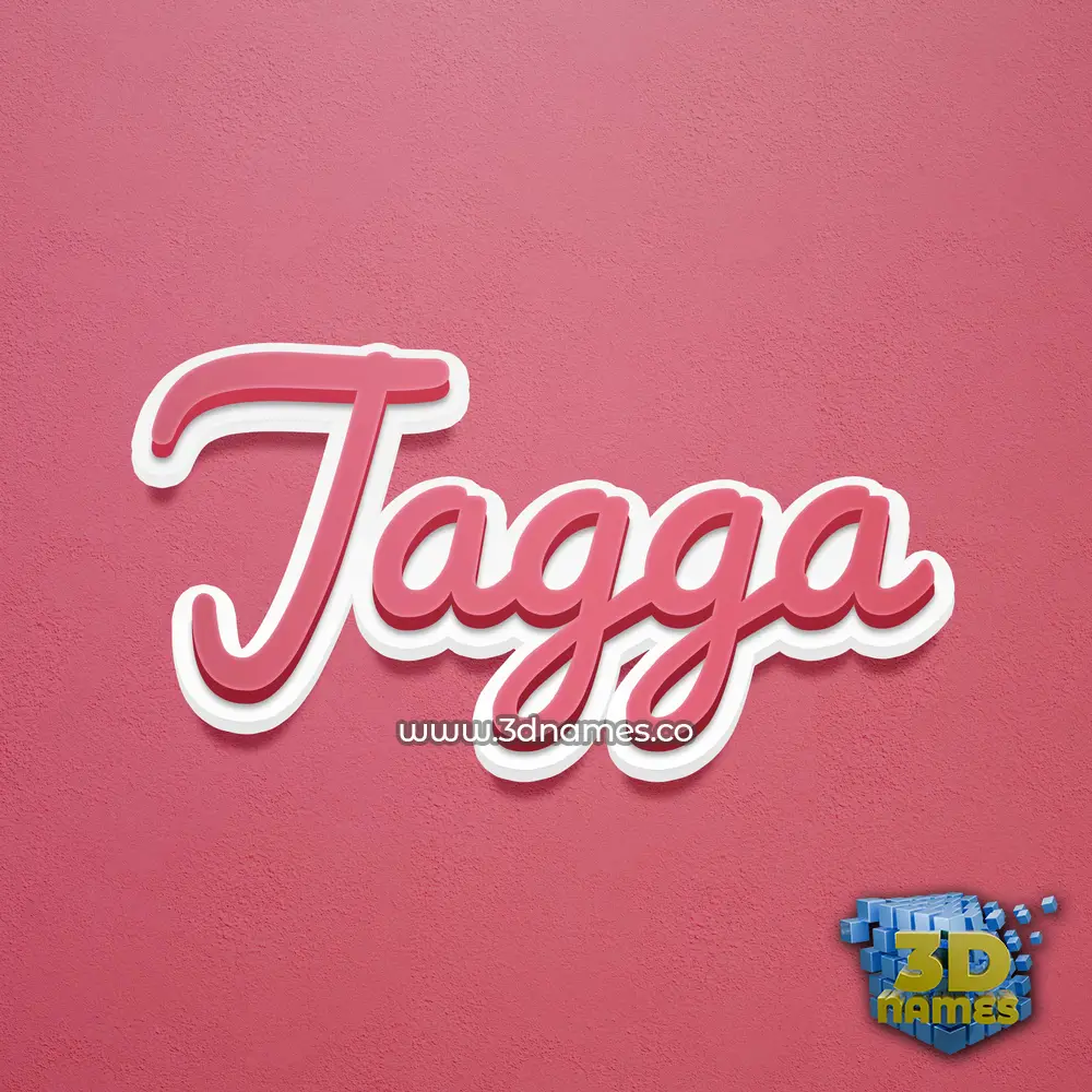 jagga in Red Scribble style - 3D name wallpaper