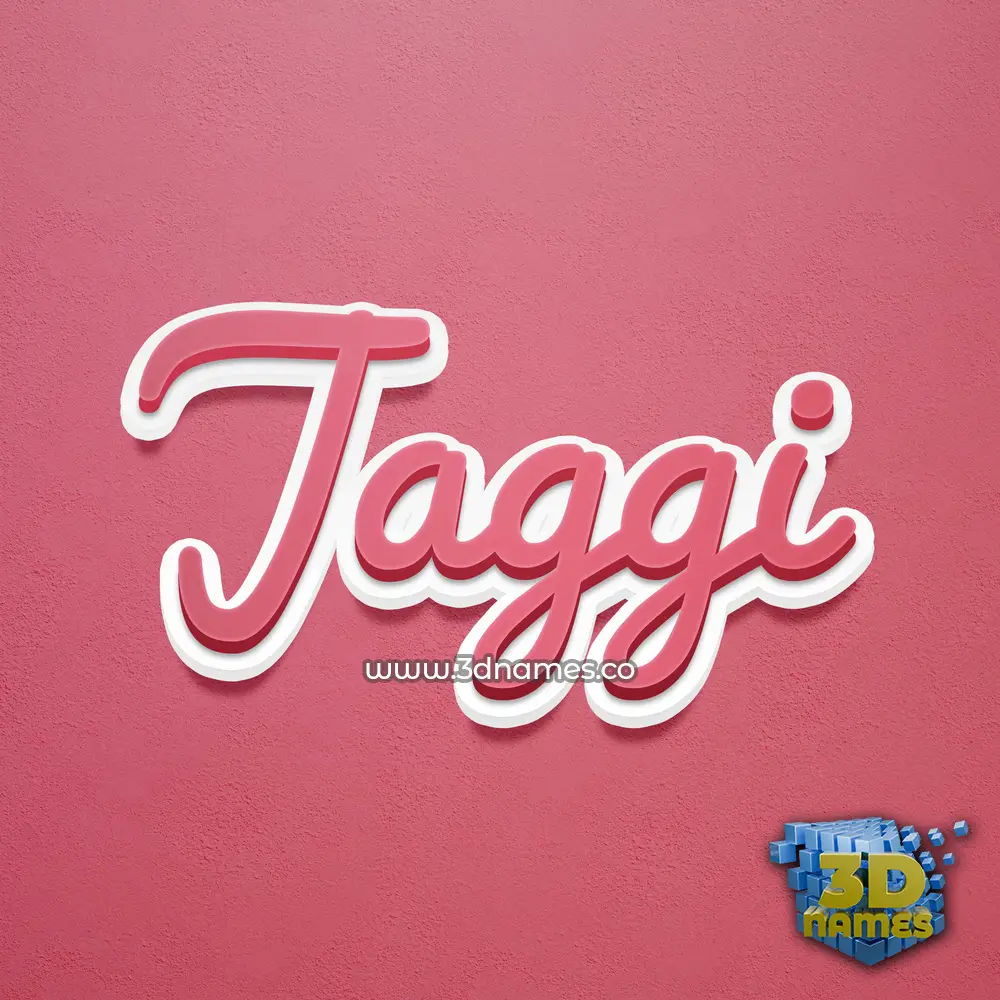 jaggi in Red Scribble style - 3D name wallpaper