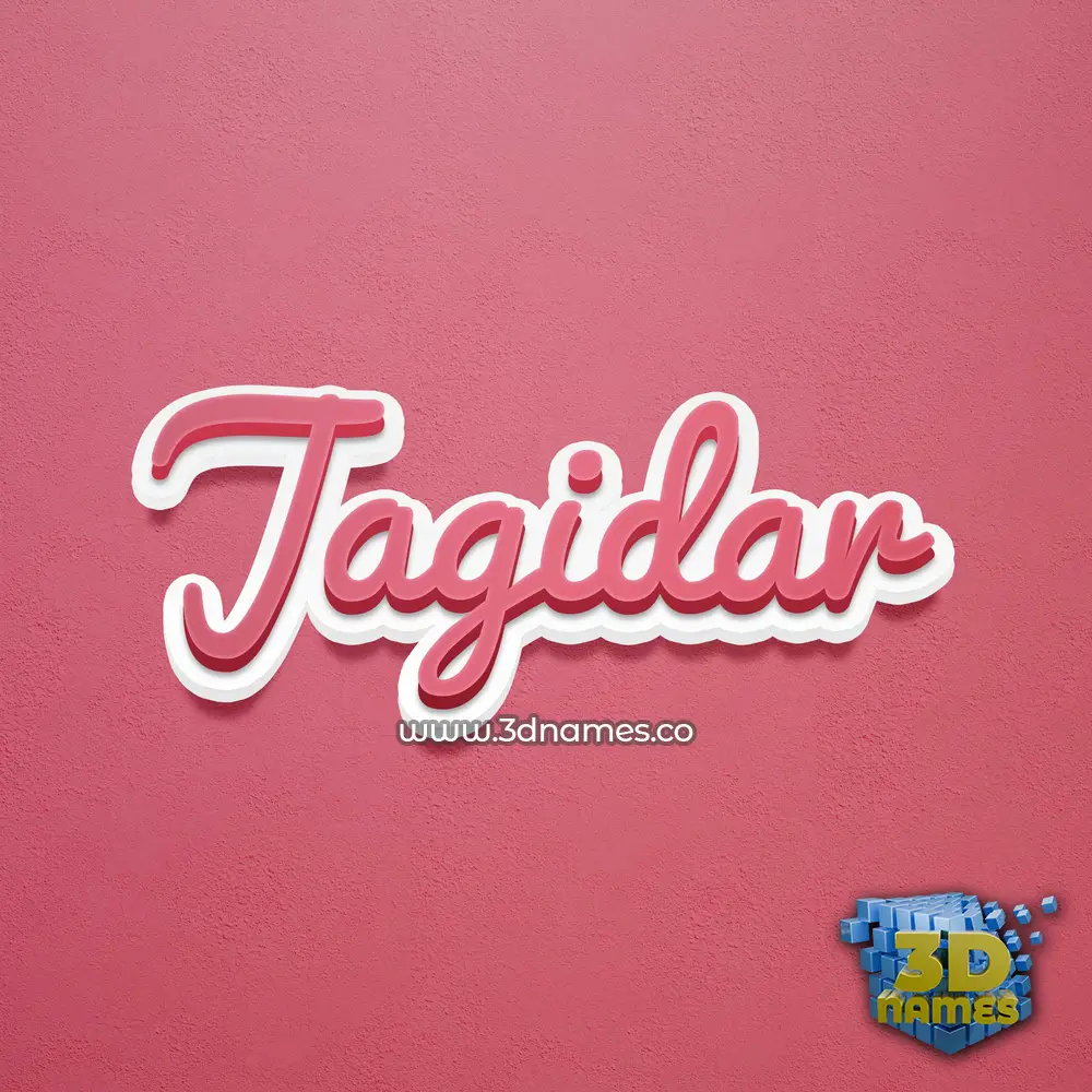 jagidar in Red Scribble style - 3D name wallpaper