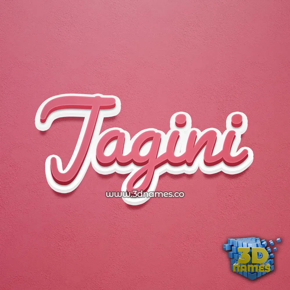 jagini in Red Scribble style - 3D name wallpaper