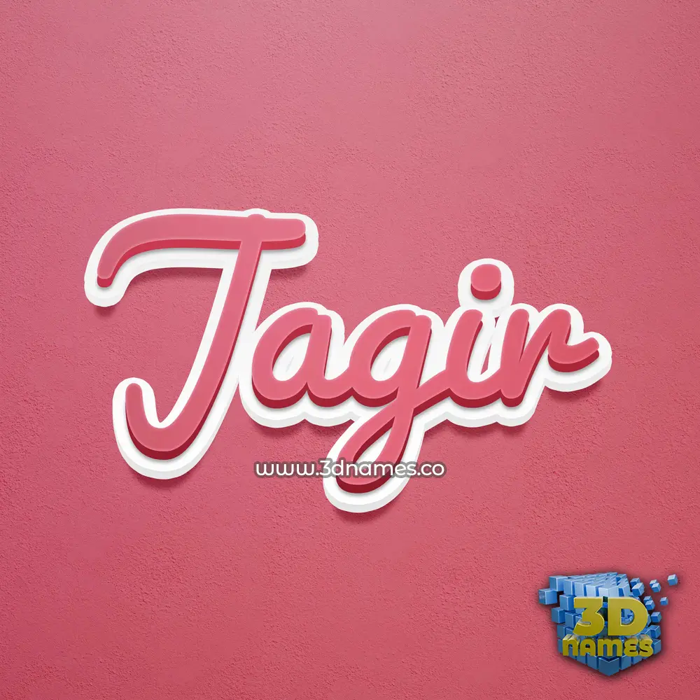 jagir in Red Scribble style - 3D name wallpaper