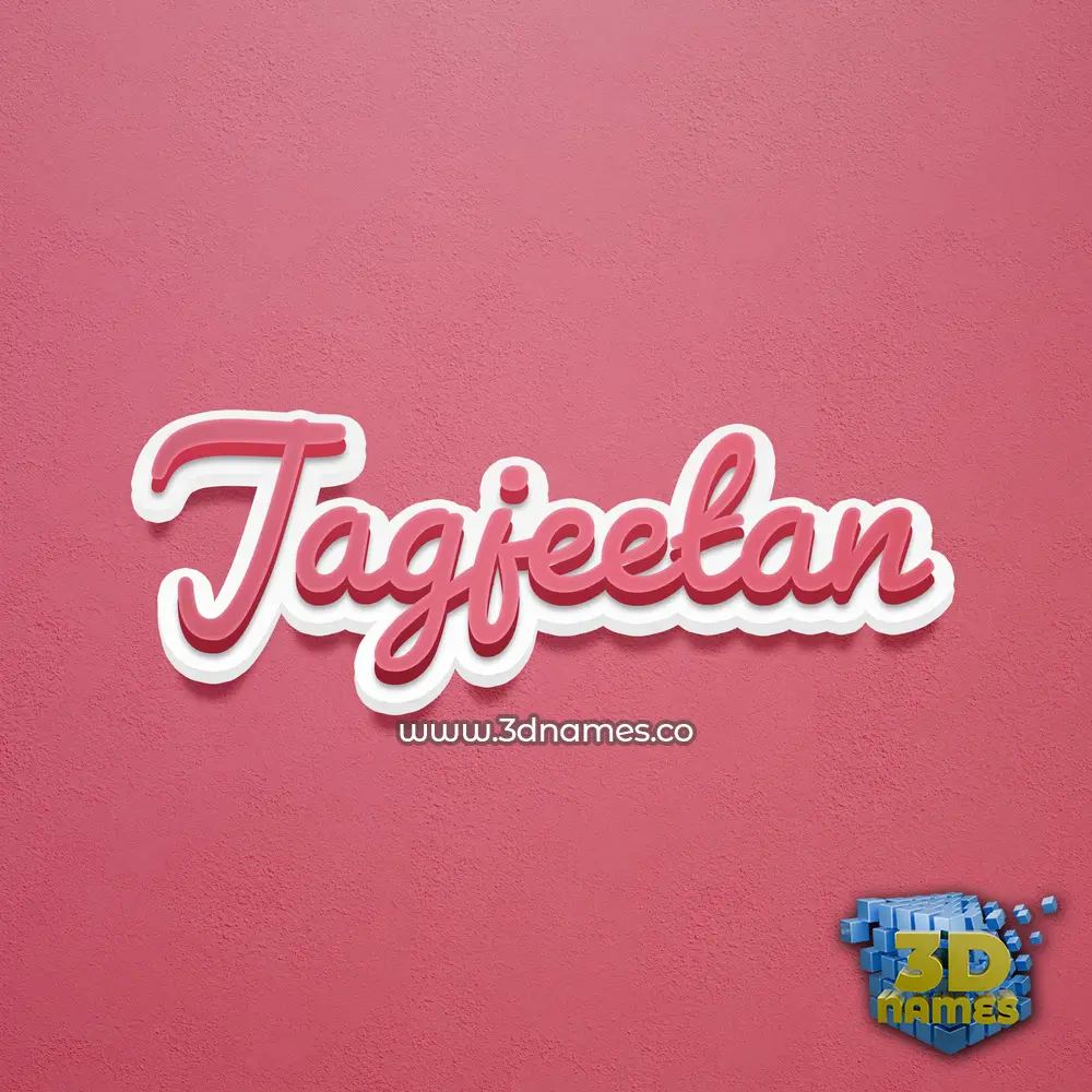 jagjeetan in Red Scribble style - 3D name wallpaper