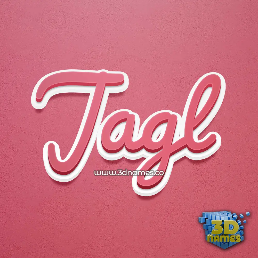 jagl in Red Scribble style - 3D name wallpaper