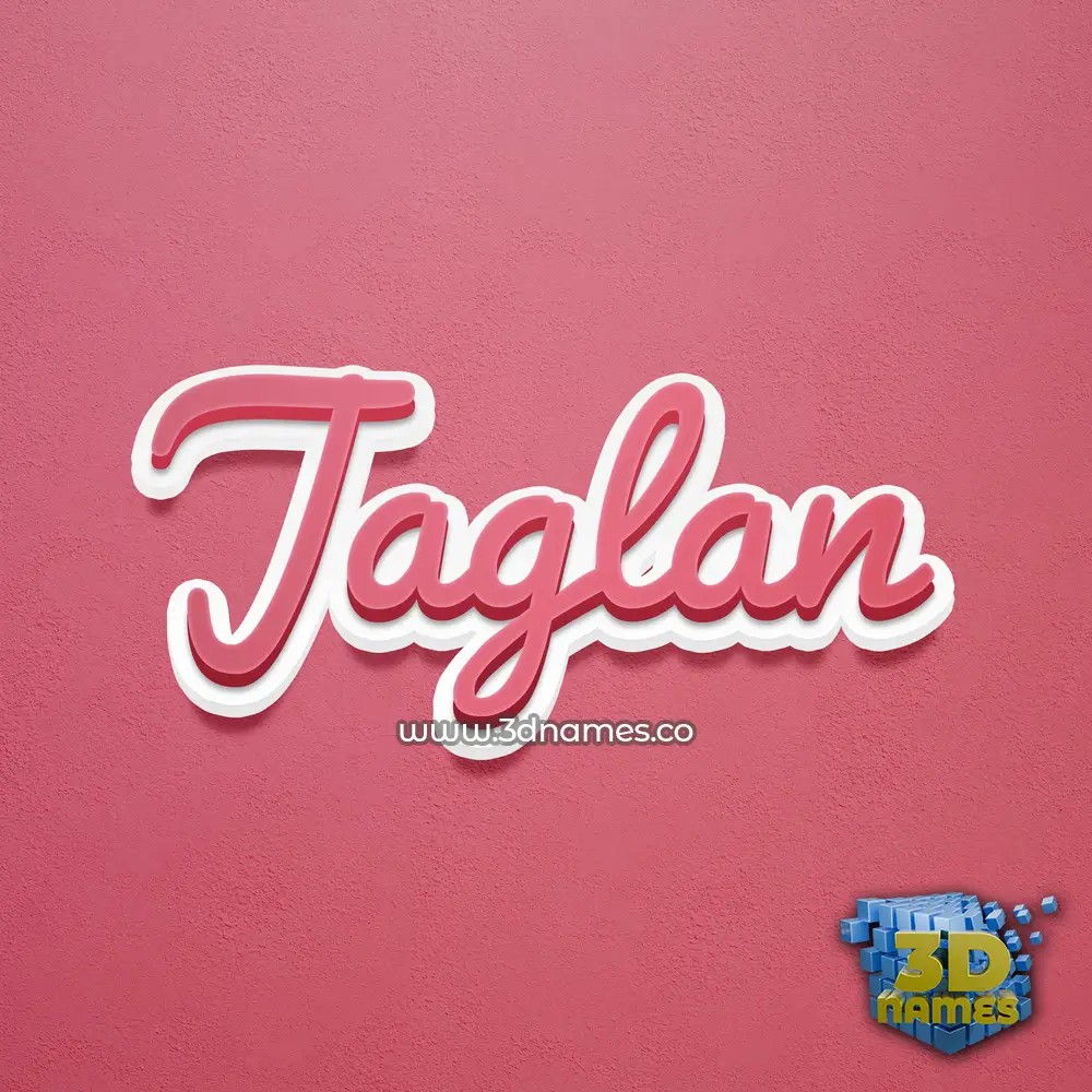 jaglan in Red Scribble style - 3D name wallpaper