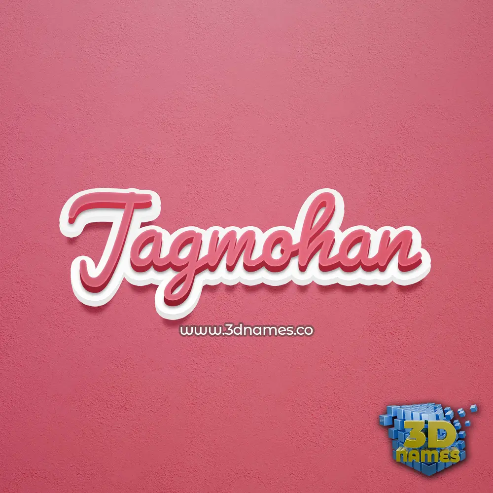 jagmohan in Red Scribble style - 3D name wallpaper
