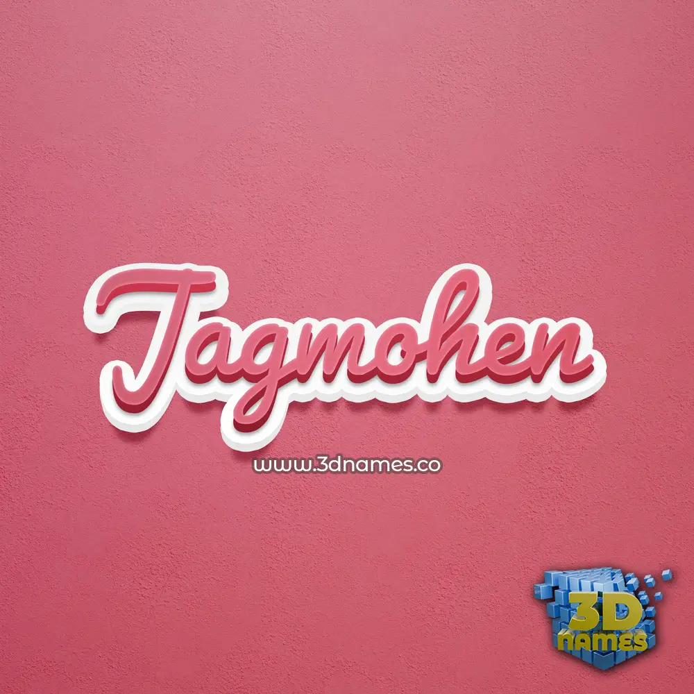 jagmohen in Red Scribble style - 3D name wallpaper