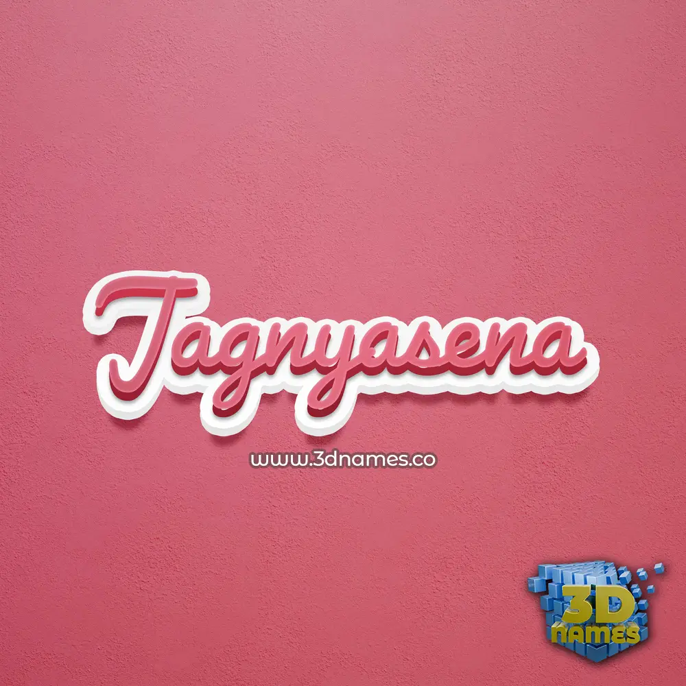 jagnyasena in Red Scribble style - 3D name wallpaper